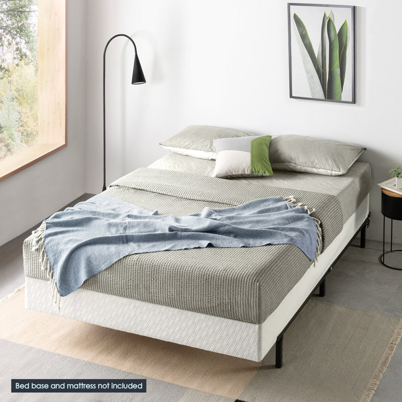 Alwyn Home Nikias Metal Box Spring with Wood Slats & Reviews Wayfair